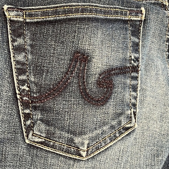 ADRIANO GOLDSCMEIED Stilt Roll-Up Cigarette Distressed Classic Wash Jeans SZ 29R - Picture 9 of 16